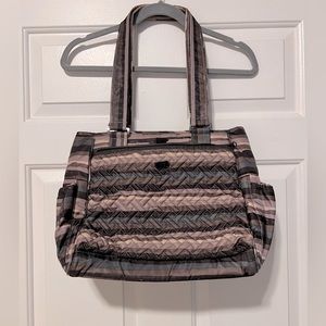Lug Cabby Shopper Tote - Luggage Handle Sleeve - Excellent cond. - Painted Pearl
